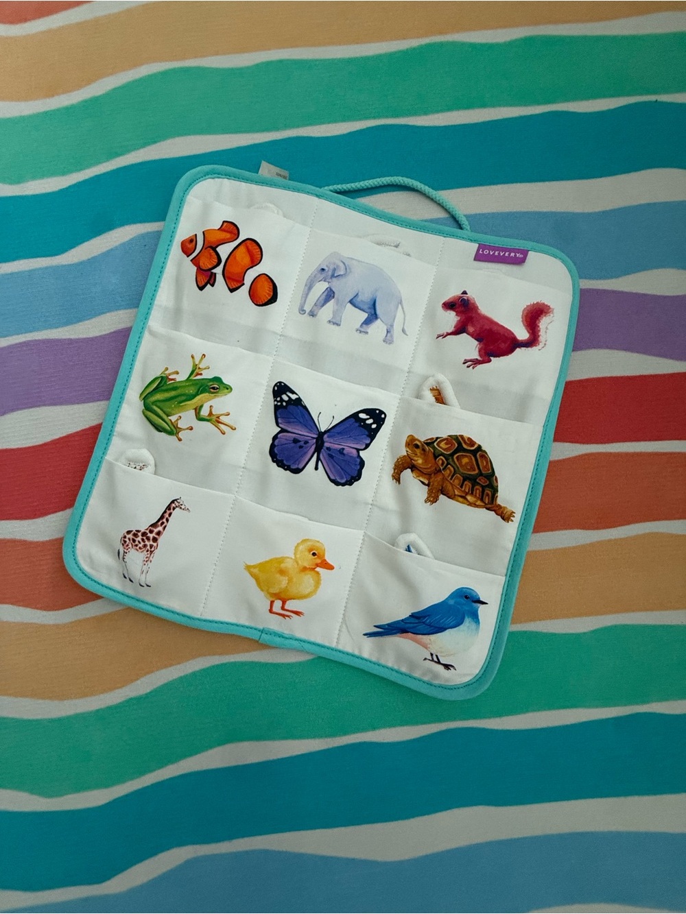 *SOLD*Lovevery quilted critter pockets - Picture 3 of 3